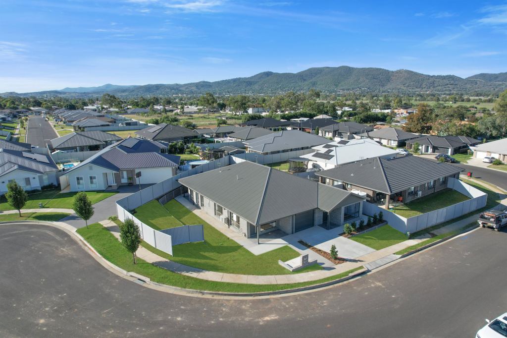 Aerial view of Hillvue Haven, a completed Brookline SDA property in Tamworth.
